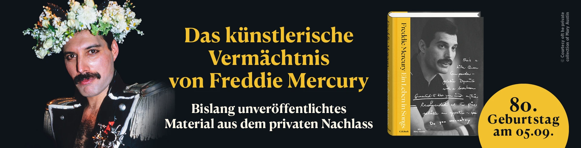 Banner für"ein Leben in Songe" von Freddie Mercury und Mary Austin