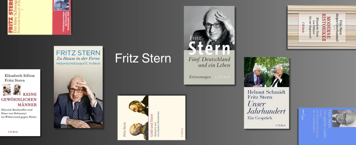 Leseliste "Fritz Stern": Es sind acht verschiedene Buchcover zu sehen.